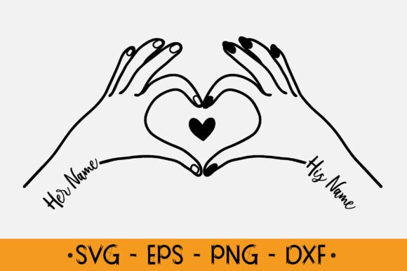 Couple Heart Hands Love Sign SVG PNG