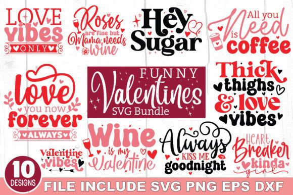 Funny Valentine SVG Bundle