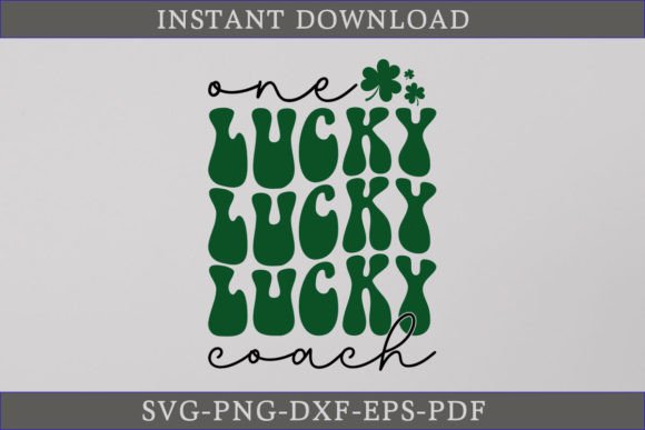 One Lucky Coach Retro Gift Shirt SVG
