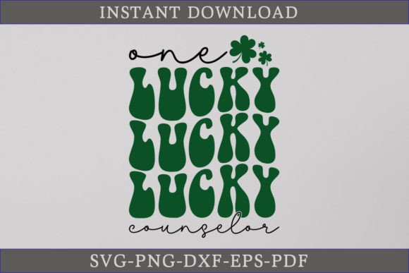 One Lucky Counselor Retro Gift Shirt SVG