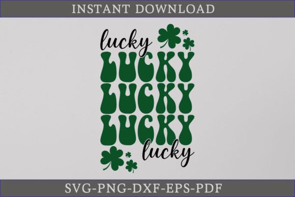 St. Patrick's Day Lucky Shirt Retro SVG