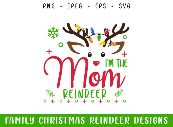The Mom Christmas Reindeer SVG Design
