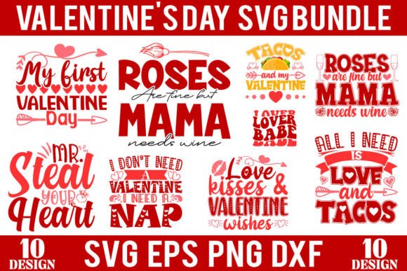Valentine T-shirt Svg Bundle for Sale